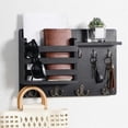 thumbnail image 2 of Key and Mail Holder for Wall Mail Organizer Wall Mount with Hooks B, 2 of 5