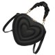 thumbnail image 4 of Bolso bandolera con forma de corazón para mujer con cremallera alrededor del bolso de hombro desmontable Negro, 4 of 8