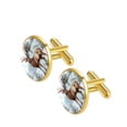 thumbnail image 2 of Elk Men's Stainless Steel Cufflink Set for Formal Attire, Made of High-Quality Material, Suitable for All Occasions., 2 of 6