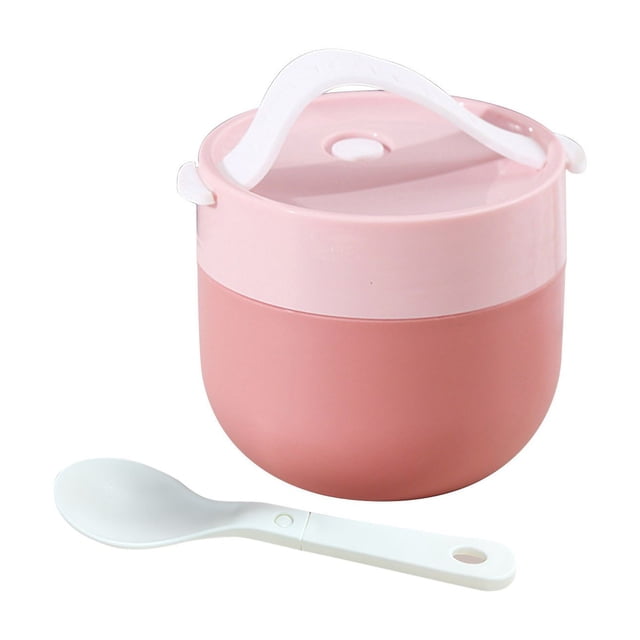 Pisexur Batería de cocina Taza de sopa Tazón de sopa Desayuno Taza de leche Para llevar Mini lata de sopa portátil Taza de cereal para oficinistas para la cocina del hogar