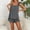 Dark Gray, variant on Dianli Gifts Sleepwear Pajama Set Solid Round Neck Sleeveless T Shirt and Elastic Waist Shorts Homewear Lightweight Breathable Soft Stretch Cotton Plus Size Loungewear Nightwear Sleepwear