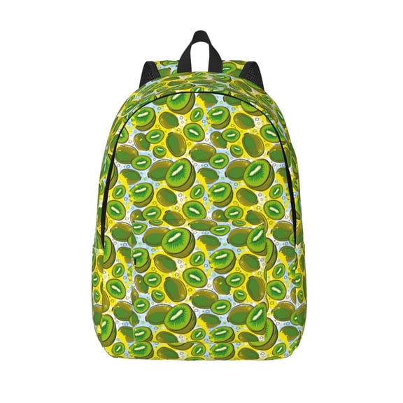 Vsdgher Kiwi Fruits Summer Print Canvas Backpack Travel Rucksack Unisex Knapsack 15.7/17.7Inch Laptop Backpack for Work,College -Small