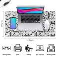 thumbnail image 5 of Long Mouse Pads for Desk,White Planet Cat Feather Pattern Desk Mats on Top Of Desks, Desk Mouse Pad Extra Large with 3mm Non-Slip Base and Stitched Edge for Gaming,Office,Work,Home 31.5"x15.7", 5 of 6