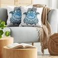 thumbnail image 5 of Ambesonne Hamsa Throw Pillow Cover 2 Pack, Evil Eye, 20", White Black and Blue, 5 of 7