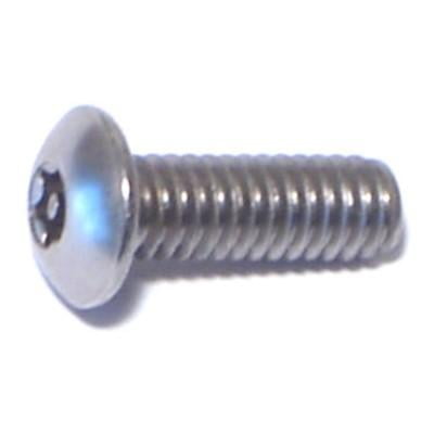 

#8-32 x 1/2 18-8 Stainless Security Button Machine Screws MSBSS-035 (15 pcs.)