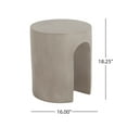 thumbnail image 3 of Outdoor Dining Table Outdoor MGO Round with U-Shape Side Table, Light Grey,Patio Table, 3 of 10