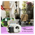 thumbnail image 5 of Stairs Climbing Shopping Cart w/Waterproof Basket Liner & 360° Swivel Wheels | Foldable Collapsible & Lightweight | Perfect for Groceries Laundry Utility Cart - Black, 5 of 6