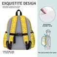 thumbnail image 5 of Sunflower and Flower Yellow Pattern Cute School Backpack with Padded Back and Adjustable Shoulder Straps 13.4"x11"x4.7", 5 of 5