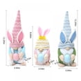 thumbnail image 6 of 3 PCS Easter Bunny Gnome Plush -Scandinavian Tomte Elf Decorations - Nordic Swedish Tomte Dwarf Figurines Table Gnomes Decor -Easter Gifts Present, 6 of 6