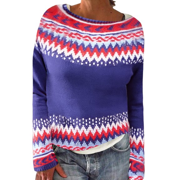 Women's Fair Isle Sweater Norwegian Sweater Women Fall Sweaters Winter Sweaters Sweaters for Women Trendy Retro Sweaters Cute Sweaters Vintage Sweater Oversized Sweaters Pullover Sweaters