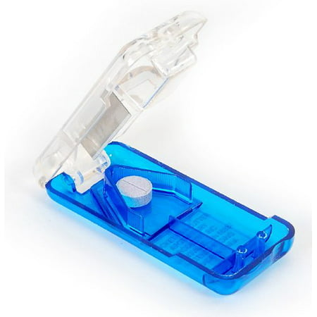 Pocket Pill Cutter, Razor blade cutter that splits pills in half By EZY (Best Way To Split A Pill)