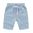 thumbnail image 3 of Gytharion Children's Cotton Short Pants Summer Casual Solid Color Drawstring Elastic Waist Shorts Kids Lightweight Outdoor Sport Short Pants, 0-12 Years, 3 of 5
