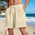 thumbnail image 1 of Admvng Mens Shorts Solid Color Holiday Breathable Elastic Waist Shorts with Pockets S-3XL, 1 of 7