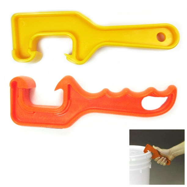 2 Bucket Pail Paint Can Lid Opener Plastic Opening Tool Jar Home Office