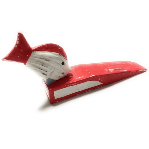 Door Stopper w/ Fish 4" - Red Nautical Decor Accents | #ort1701410r