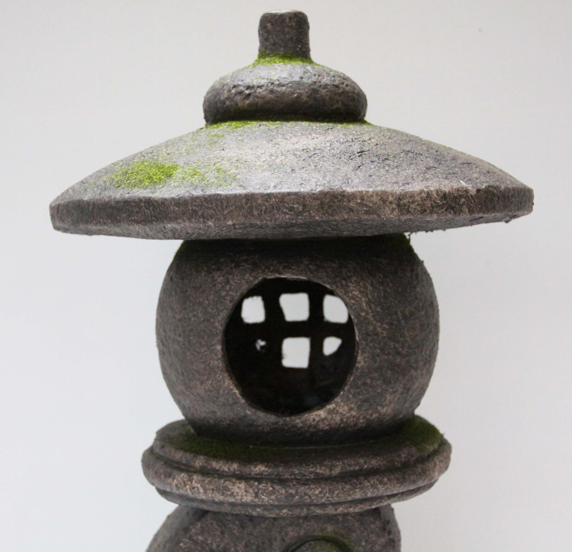 23.5" Stone Multi Purpose Pagoda Lantern with Magnetic Door