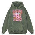 thumbnail image 4 of Ropa retro desgastada con lavado Un mundo hermoso y brillante para niñas y hombres, sudaderas casuales holgadas, 100 % algodón, ropa de gran tamaño para hombres, 4 of 4