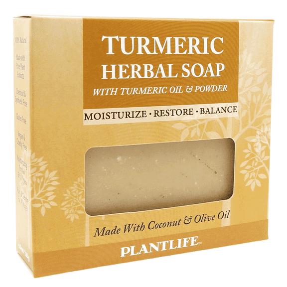 Plantlife Turmeric Bar Soap - Moisturizing and Soothing Soap for Your Skin - Hand Crafted Using Plant-Based Ingredients - Made in California 4.5oz Bar