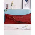 thumbnail image 2 of Red Marble Texture Body Pillow Covers, Vintage Minimalism Abstract Ombre Art Soft Bed Throw Pillowcases Breathable Cooling Long Lumbar Body Pillow Sham Cover for Bed Sofa 20''x54'', 2 of 7
