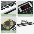 thumbnail image 5 of Glarry 61 Keys Keyboard with Piano Stand, Piano Bench, Built In Speakers for Beginners, 5 of 7