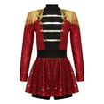 thumbnail image 2 of Aiihoo Kids Girls Shiny Sequins Jumpsuit Christmas Leotard Dress Uniform Red 10, 2 of 6