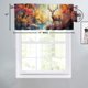 thumbnail image 4 of Cenefas para cortinas de ventana con diseño de ciervos, animales, bosque, vida silvestre, otoño, caza, jungla, rústicas, con bolsillo para varilla, para dormitorio, sala de estar, comedor, 54 x 18, 4 of 6