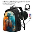 thumbnail image 2 of Disketp Surreal Body Art Travel Laptop Backpack, Laptops Backpack with USB Charging Port, Water Resistant Computer Bag Gift for Men & Women, 2 of 7