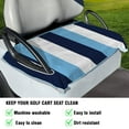 thumbnail image 3 of WIRESTER Universal Golf Cart Seat Cover, Comfortable Golf Cart Seat Towel Blanket 52 x 32 Inches, Suitable for EZGO Yamaha Icon and More, 2-Person Seats Club Cars - Striped, 3 of 5