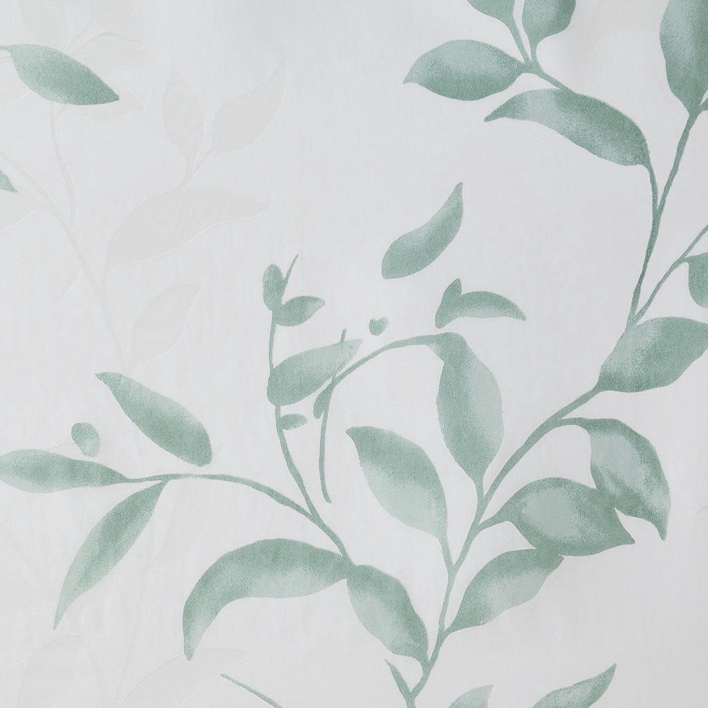 MAYEERTY Burnout Printed Shower Curtain, Seafoam Floral Bathroom Shower Curtains