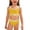 Yellow, variant on Krdevn Girls Two Piece Swimsuit, Sporty Bikini Set with White Trim, Adjustable Straps & Removable Cups Beach Pool Swimwear for Kids,13-14 Years