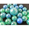 thumbnail image 4 of 25 Glass Marbles Earth Green/Blue Speckled Confetti Toy  Game Pack (24 Player, 1 Shooter) Decor/Vase Filler/Aquarium, 4 of 4