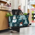 thumbnail image 6 of Snowman Large Capacity Reusable Foldable Oxford Cloth Storage Basket - Versatile Grocery Basket, Laundry Organizer, and Shopping Bag, 6 of 7