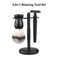 thumbnail image 2 of Graflsoa Kit de Rasage Noir pour Hommes avec Rasoir, Brosse et Support - Essentiels de Salle de Bain Élégants, 2 of 6