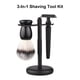 thumbnail image 2 of Juego de afeitado premium para hombre: navaja, cepillo y soporte elegante en color negro., 2 of 6