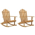 thumbnail image 2 of vidaXL Adirondack Rocking Chair Porch Rocker with High Back Solid Wood Teak, 2 of 12