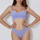 thumbnail image 3 of Conjunto de lencería sin costuras de 2 piezas con cuello en U para mujer: sujetador halter de cintura alta y braguitas, nailon/spandex, ropa de dormir/noche sexy, 3 of 5