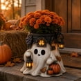 thumbnail image 3 of Halloween Planter Decor Resin Flower Pot with Drainage Hole, Weatherproof Outdoor Indoor Garden Ornament for Porch Yard Party Table, 3D Holiday Seasonal Home Decoration Accent, Fall Festival Gift, 3 of 5