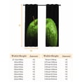 thumbnail image 6 of Fsddascl Light Green Fruit Blackout Curtains for Bedroom/Living Room, Thermal Insulated Kitchen Curtains, Modern Minimalist Decor Black Background Grommet Darkening Window Treatment Drapes 42"x63"x2, 6 of 6