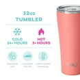 thumbnail image 2 of Swig Life 32oz Tumbler | Insulated Stainless Steel Travel Tumbler | Coral, 2 of 5