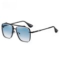 thumbnail image 3 of gradient sunglasses colorful two-color large frame sunglasses fashion metal glasses-Black frame, 3 of 5