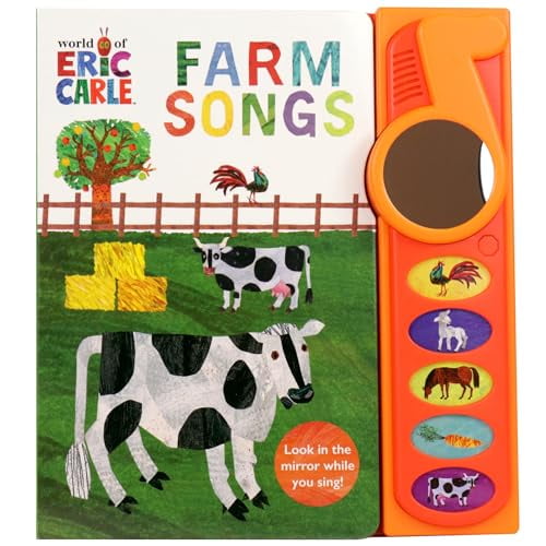 Pre-Owned World of Eric Carle: Farm Songs 5-Button Animal Sound Book with a Mirror - PI Kids, 9781503772700, 1503772705, Paperback,