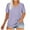 Purple, variant on MIUOWANP T-Shirt for Women Plus Size Solid Color V-Neck Loose Breathable Cutout Short Sleeve Top Size XXL(12)Yellow