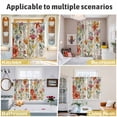 thumbnail image 6 of Summer Botanical Kitchen Curtains Small Short 39 Inch Length, Vintage Watercolor Flower Palnt Grommet Top Bedroom Living Room Curtains, Light Filtering Cafe Curtain Drapes 2 Panels Set 55''x39'', 6 of 9