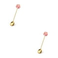 thumbnail image 2 of Transemion 1/2/3/5 Cartoon Adorable Restaurant Hotel Tableware Portable Washable Stainless Steel Stirring Mixing Dinnerware Cake Flatware Candy Spoon Brown 2PCS, 2 of 6