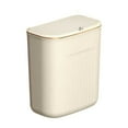 thumbnail image 2 of Plastic Laundry Basket With Lid Waterproof Hanging Clothes Hamper Storage Organizer For Small Spaces Bathroom Bedroom Closet FAJHHA | White, 2 of 8