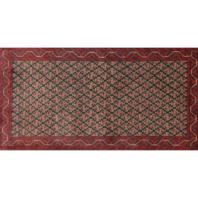 Ahgly Company Machine Washable Indoor Rectangle Traditional Saffron Red Area Rugs, 2' x 5'