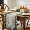 thumbnail image 3 of Fall Orange Foxtail Table Runner, Autumn Thanksgiving Kitchen Dining Table Decoration for Home Party Decor 13x48 Inches, 3 of 9
