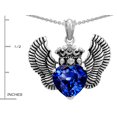 thumbnail image 2 of Star K� Heart Shape Created Sapphire Wings True Love Pendant Necklace, 2 of 9