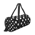 thumbnail image 3 of Bingfone Black and White Polka Dot Print Gym Duffle Backpack for Men Women,Travel Weekender Carry-On Bags with Detachable Back Pack Straps for Traveling Overnight Climb Sports, 3 of 8