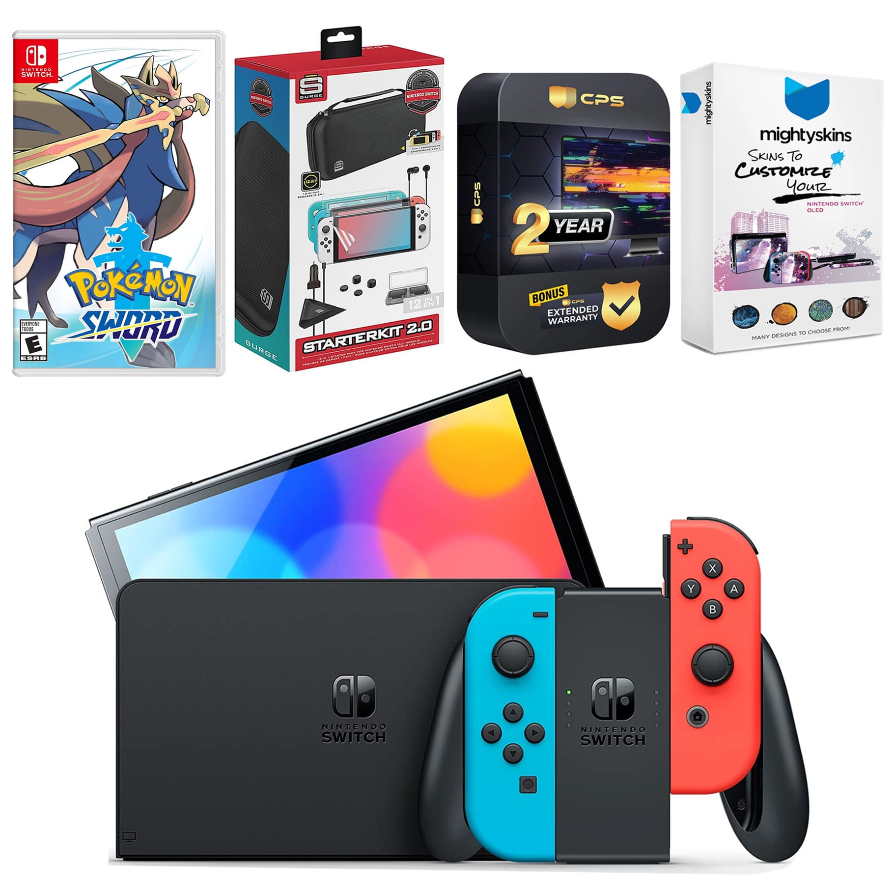 Nintendo Switch Neon Blue/Red with Switch Sports Bundle